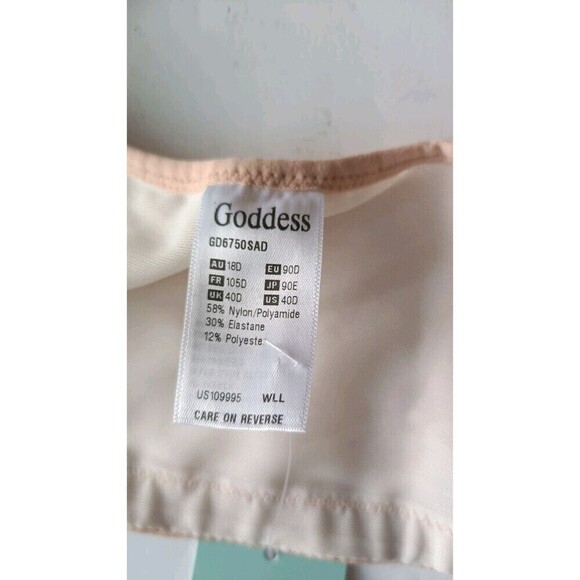 Goddess Yvette Bra Size 40D Back Smoothing Underwire Sand/Beige #GD6750SAD  New - Picture 4 of 10